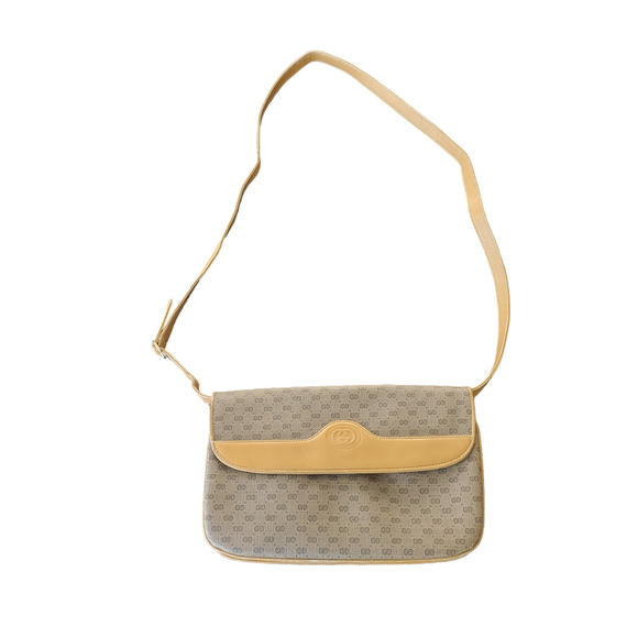 Gucci Vintage Micro GG Monogram Tan Coated Canvas Crossbody Bag - Picture 2 of 16